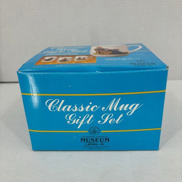 Norman Rockwell Mug Gift Set Vintage 1986 Museum Collections 24 K Gold Trim Cups - Picture 11 of 12